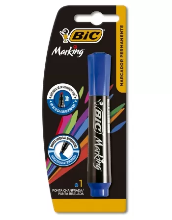 MARCADOR BIC PERMANENTE AZUL BL