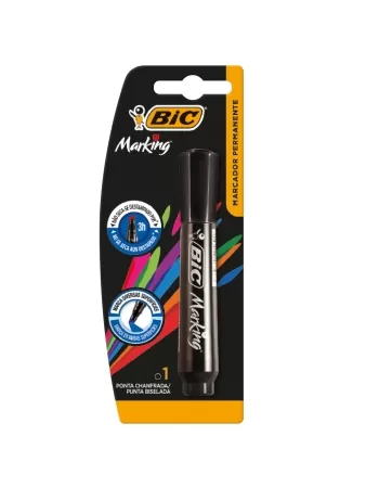 MARCADOR BIC PERMANENTE PRETO BL