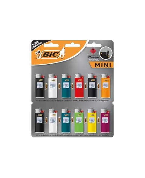 ISQUEIRO BIC MINI CART C/12UN