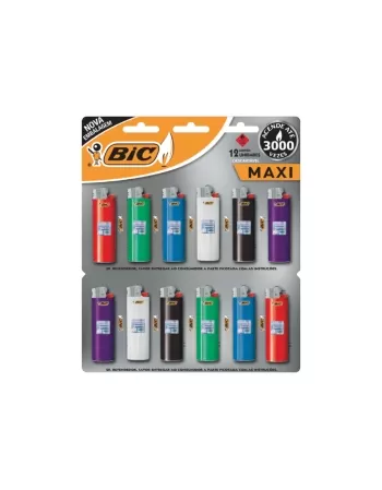 ISQUEIRO BIC MAXI CART 12UN