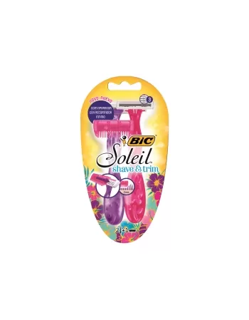 AP DEPILAÇÃO BIC SOLEIL SHAVE&TRIM C/2