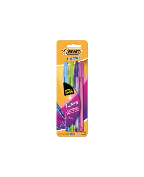 CANETA BIC FASHION COLORIDA C/4UN BL