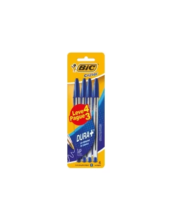 (P) CANETA BIC DURA+ LV4 PG3 AZ BL