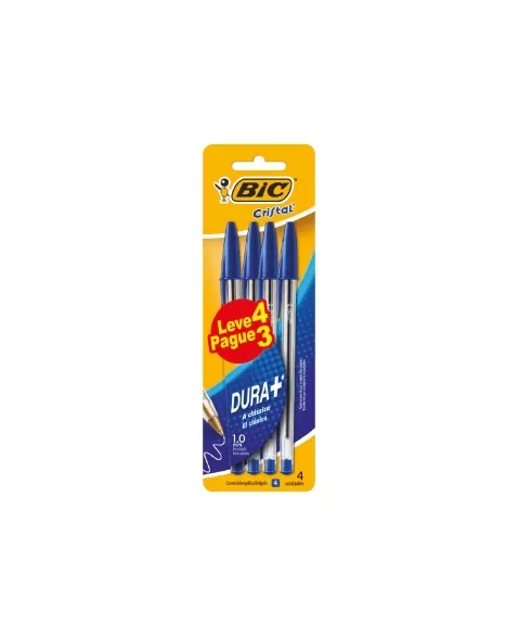 (P) CANETA BIC DURA+ LV4 PG3 AZ BL