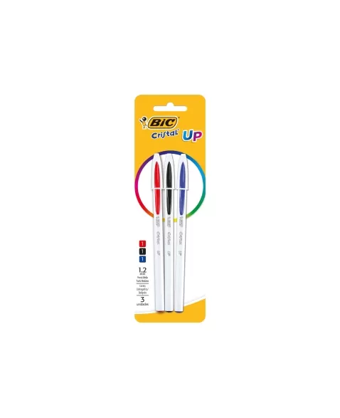 CANETA BIC CRYSTAL UP SORT C/3 BL