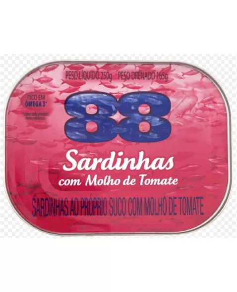 88 SARDINHAS COM MOLHO DE TOMATE 250G