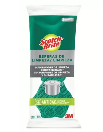 ESPONJA SCOTH-BRITE ESFERAS MULTI C/3