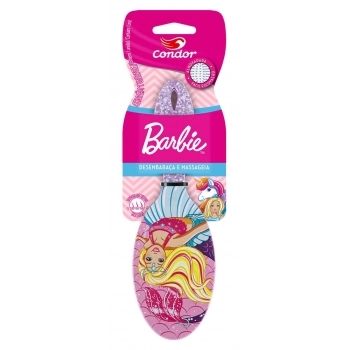 ESCOVA PARA CABELOS ALMOFADADA OVAL BARBIE CONDOR