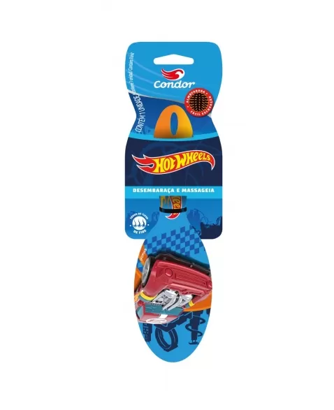ESCOVA PARA CABELOS ALMOFADADA OVAL HOT WHEELS CONDOR