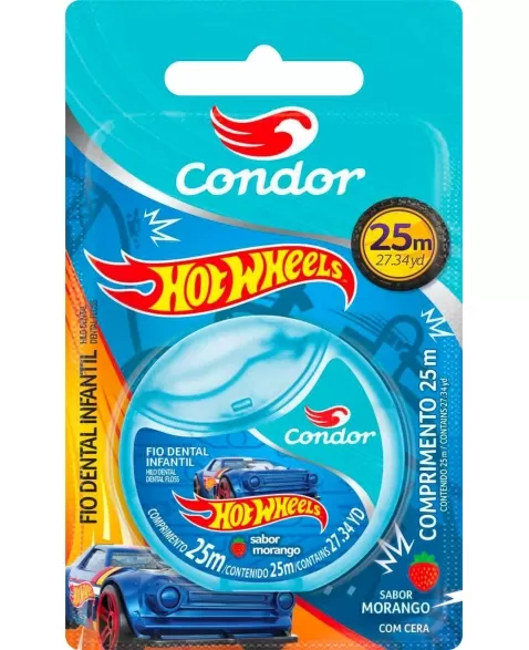 FIO DENTAL HOT WHEELS MORANGO 25M CONDOR