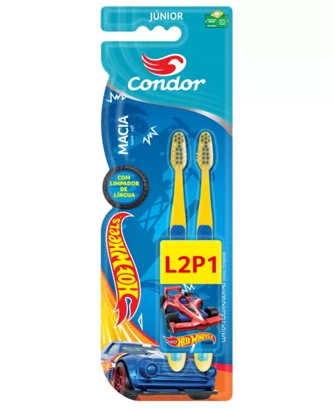 (P)ESCOVA DENTAL CONDOR JUNIOR HOT WHEELS MACIA L2P1