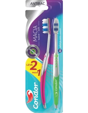 (P)ESCOVA DENTAL CONDOR ANTIBAC MACIA L2P1
