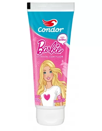 GEL DENTAL CONDOR BARBIE COM FLUOR BUBBLE GUM 100GR