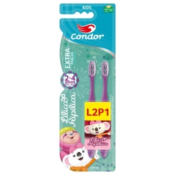 (P)ESCOVA DENTAL CONDOR KIDS LILICA RIPILICA EXTRAMACIA L2P1