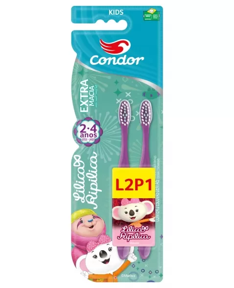 (P)ESCOVA DENTAL CONDOR KIDS LILICA RIPILICA EXTRAMACIA L2P1