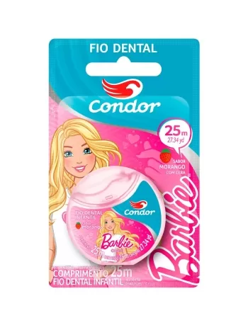 FIO DENTAL CONDOR BARBIE MORANGO 25M