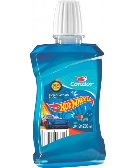 ENXAGUANTE BUCAL CONDOR HOT WHEELS TUTTI FRUTTI 250ML