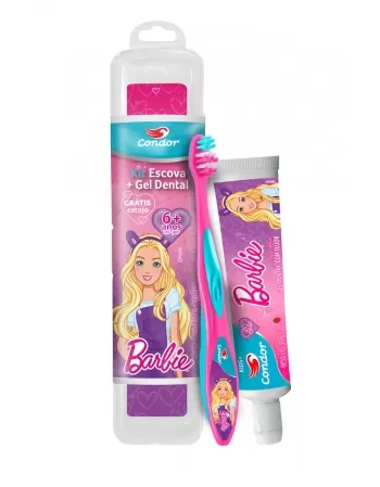 (P)ESCOVA DENTAL+GEL KIDS+BARBIE C/ ESTOJO