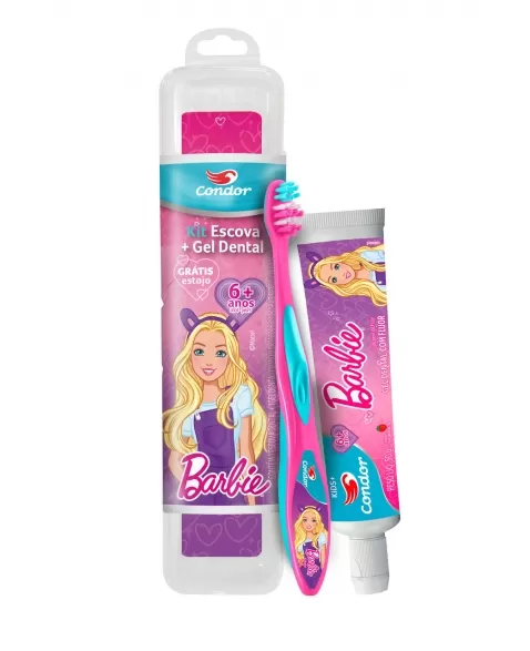 (P)ESCOVA DENTAL+GEL KIDS+BARBIE C/ ESTOJO