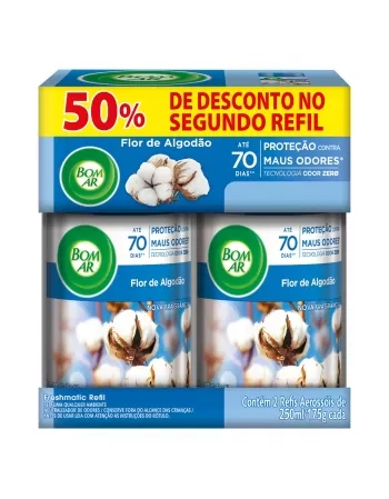 (P)2BOM AR FRESH FLOR DE ALGODAO 250ML 50% DESC 2º REF