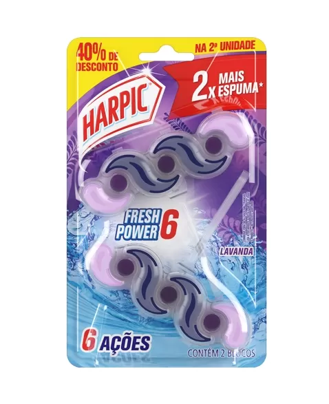 (P)HARPIC FRESH POWER 6 LAVANDA C/2 BLOCOS 40%OFF