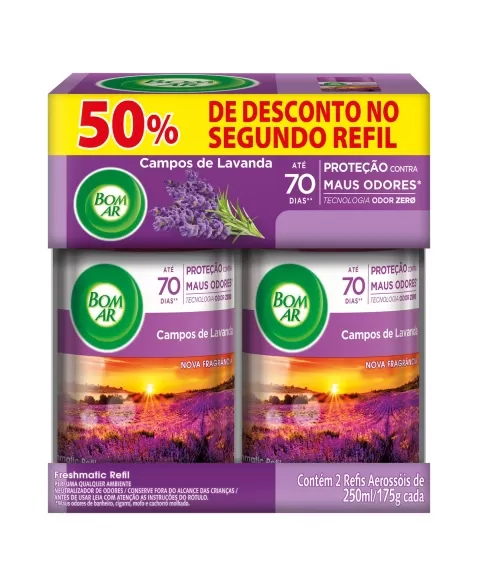 (P)2BOM AR FRESH LAVANDA 250ML 50% DESC 2º REF