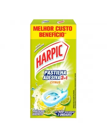 HARPIC PASTILHA 2EM1 CITRUS 9G C/3