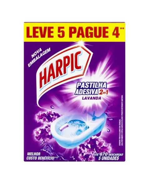 (P)HARPIC PASTILHA 2EM1 LAVANDA LV5PG4