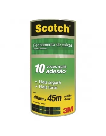 3M SCOTCH FITA LARGA TRANSP 45MMX45M