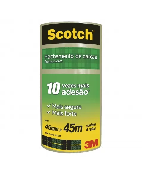 3M SCOTCH FITA LARGA TRANSP 45MMX45M